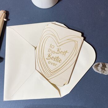 To The Best Bestie Ever Wooden Keepsake Card, 4 of 9