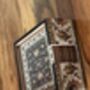 Set Of Six Coasters With Case, Indian Jaal Print, Black, thumbnail 1 of 5