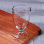G Decor Yaki Set Of Four Handmade Hammered Glass Wine Goblets Handblown Stemmed Glasses, thumbnail 2 of 4