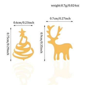 Gold Reindeer And Christmas Tree Earrings Gift, 7 of 7