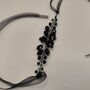 Black Crystal Ribbon Wrist Corsage, thumbnail 3 of 9