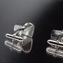 Piano Key Silver Cufflinks Gift For Musicians 316 L Stainless Steel, thumbnail 2 of 4