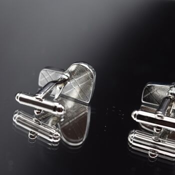 Piano Key Silver Cufflinks Gift For Musicians 316 L Stainless Steel, 2 of 4