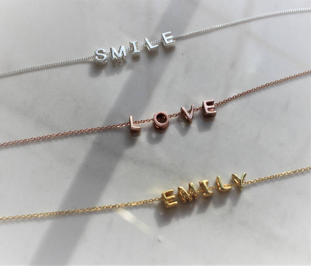 Personalised Dainty Name Necklace Gold, Silver Or Rose, 1 of 6