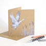 Sandhill Crane Recycled Greetings Card, thumbnail 1 of 2