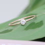Rose Gold Bezel Diamond Engagement Ring, thumbnail 4 of 7