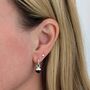 The Orb Garnet January Birthstone Earrings, Silver, thumbnail 2 of 4