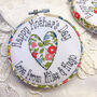 Mothers Day Personalised Embroidered Hoop Card, thumbnail 10 of 12