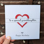 Personalised Birthday Card For Granddaughter – Special Elegant Keepsake – Handmade Gift For Granddaughter – Milestone Greeting Card, thumbnail 1 of 4