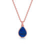 Teardrop Lapis Urn 18 K Rose Gold Plated Silver, thumbnail 1 of 6