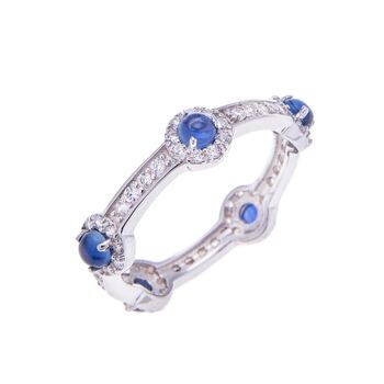 Sapphire Gemstone 925 Sterling Silver Stacking Ring, 3 of 5
