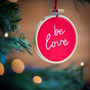 Joyful Embroidery Hoop Christmas Tree Bauble, thumbnail 7 of 7