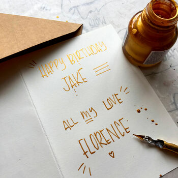 Personalised Gold Detail Birthday Card, 5 of 5