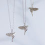 Little Robin Bird Silver Necklace, thumbnail 7 of 9