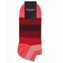 Block Stripe And Multistripe Burgundy Men's Trainer Socks, thumbnail 6 of 6