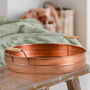 Brushed Copper Circular Serving Tray, thumbnail 3 of 9
