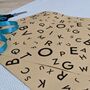 Alphabetical And Numerical Wrapping Paper, thumbnail 6 of 6