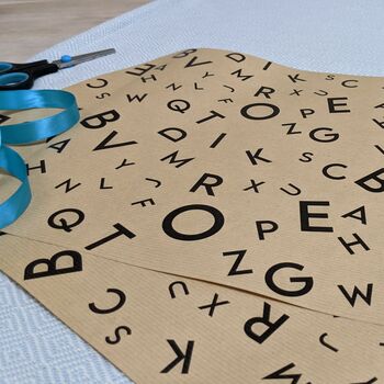 Alphabetical And Numerical Wrapping Paper, 6 of 6