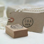 Initials And Date Wreath Rubber Stamp, thumbnail 4 of 5
