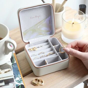 Personalised 'Your Drawing' Square Travel Jewellery Box, 5 of 7