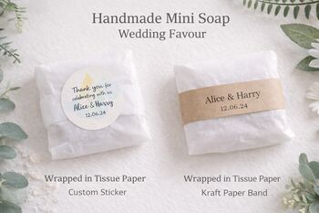 Personalised Mini Soap Wedding Favours 25 Pieces, 2 of 3