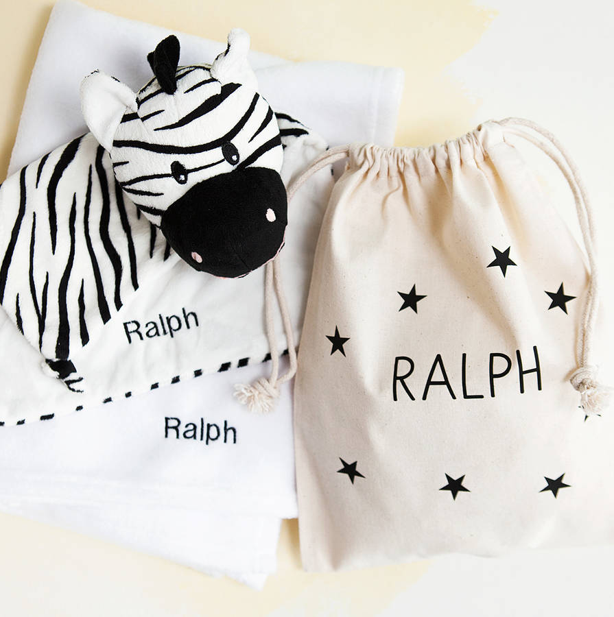 Personalised Baby Blanket And Comforter Gift Set By Clouds and Currents