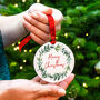 'Merry Christmas' Mistletoe Christmas Tree Decoration, thumbnail 1 of 5