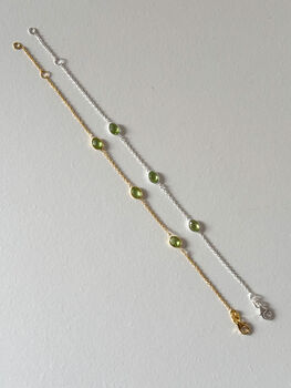 Minimalist Peridot Chain Bracelet, 4 of 4