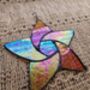 Iridescent Golden Star Ornament, thumbnail 4 of 5