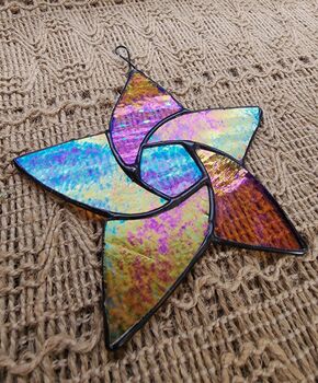 Iridescent Golden Star Ornament, 4 of 5