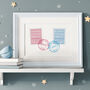 Personalised New Baby Twins Gift And Christening Print, thumbnail 1 of 7