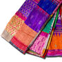 Silk Patchwork Multicoloured Hand Stiched Kantha Quilt, thumbnail 9 of 9