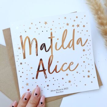 Personalised New Baby Card | New Arrival Card, 2 of 4