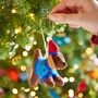 Felt Dog In Jumper Christmas Decoration, thumbnail 3 of 3