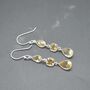 Citrine Teardrop Dangle Earrings: 925 Silver, thumbnail 2 of 9