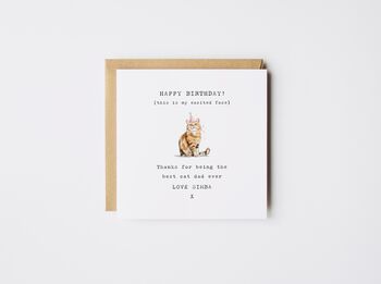 Personalised Birthday Excited Cat Card *Various Cat Breeds, 5 of 8