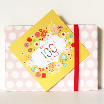 Floral 100th Birthday Card, 5 of 9