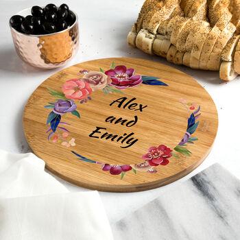 Personalised Family Serving Board Summer Flowers, 2 of 2