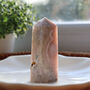Flower Agate Crystal Tower With Optional Mini Crystal, thumbnail 4 of 12
