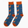 Men's Bamboo Socks Blue Pheasants, thumbnail 2 of 3
