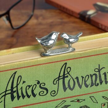 Personalised Engraved Pewter Wren Robin Bird Bookmark, 5 of 8