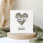 Leopard Print Heart Thank You Card, thumbnail 1 of 4