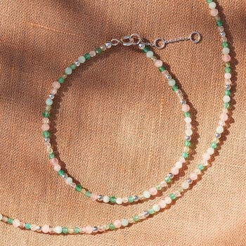 Pastel Semi Precious Bead And Sterling Silver Bracelet, 2 of 2