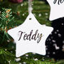 Personalised Ceramic Star Decoration, thumbnail 1 of 2