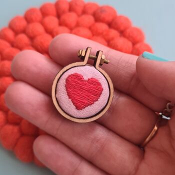 Mini Heart Charm Embroidery Kit, 3 of 4