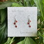 Poppy Red Flowers Drop Hook Earrings, thumbnail 3 of 4