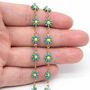 Turquoise Daisy Sun Flower Charms Summer Bracelet, thumbnail 6 of 7