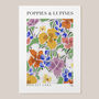 Poppies And Lupins Art Print, thumbnail 2 of 3