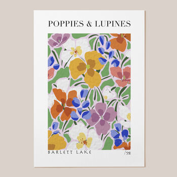 Poppies And Lupins Art Print, 2 of 3