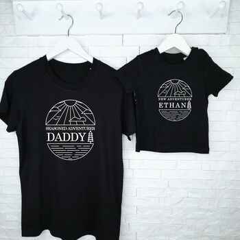 Adventurer Personalised Father And Child T Shirts, 4 of 7